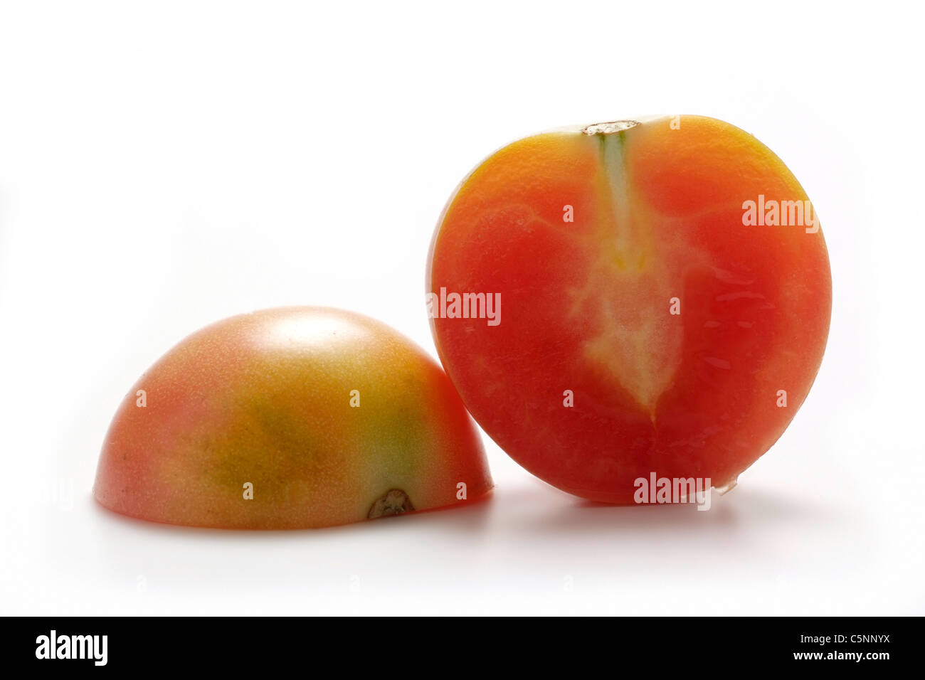 Tomatensorten: Madagaskar, zwei Hälften Stockfoto