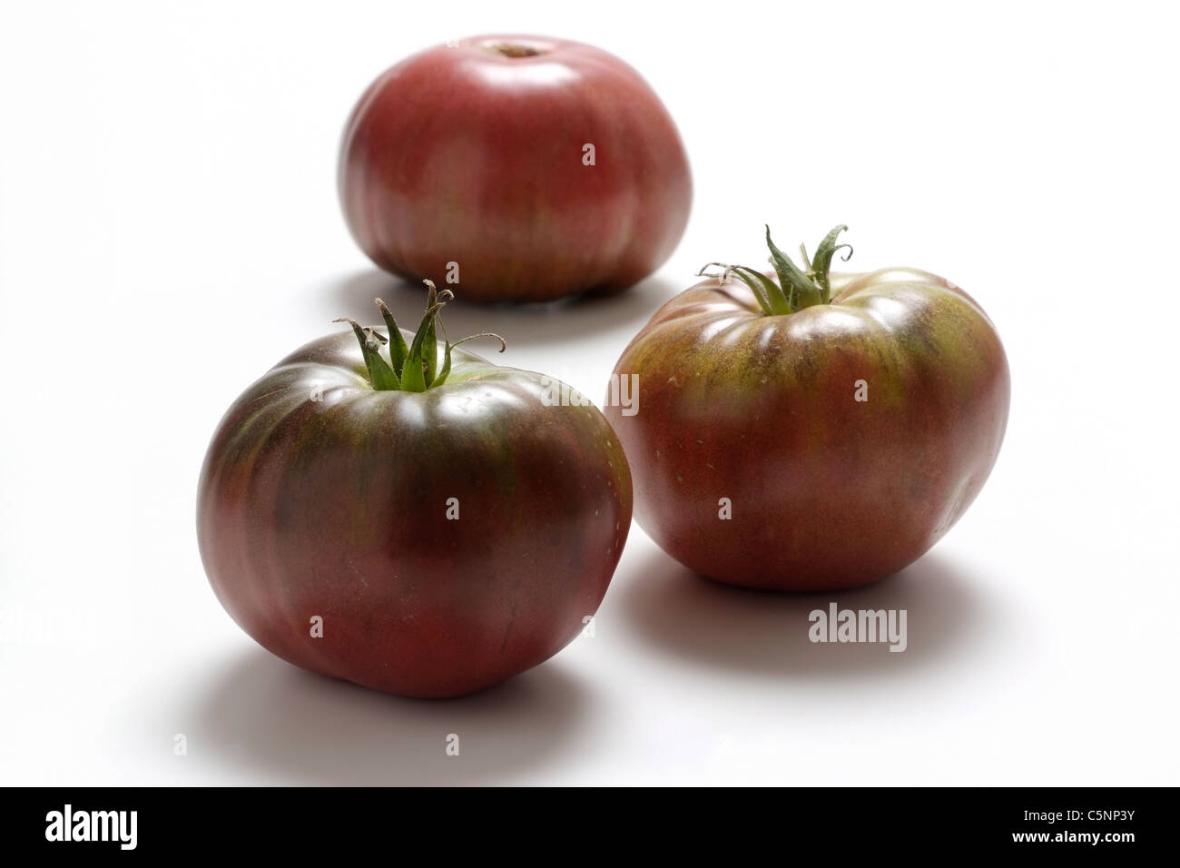Tomatensorten: Black Prince Stockfoto