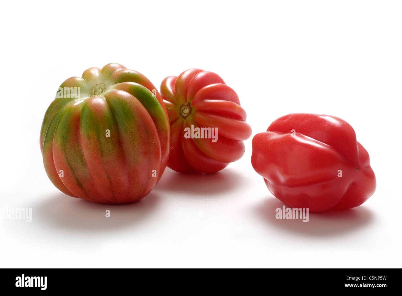 Tomaten Sorten: Zahnradtomate Stockfoto