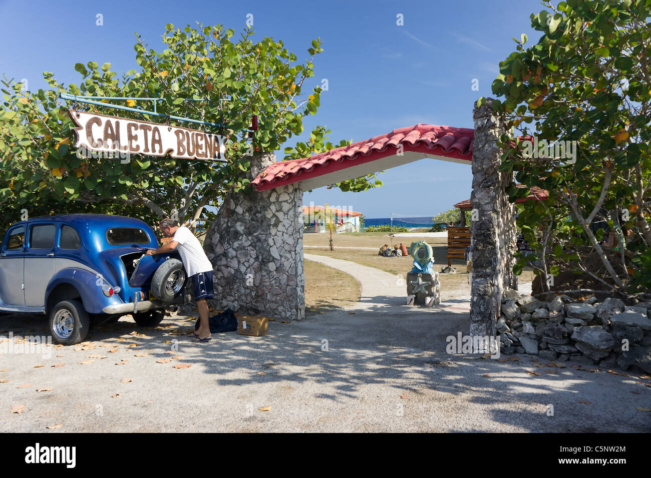 Caleta Buena, eine integrative Strandlage an der Süd kubanische Küste in der Nähe von Playa Girón, Kuba. Stockfoto