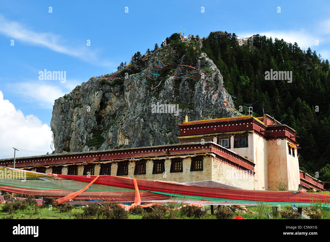 Ein Kloster des tibetischen Buddhismus. Sichuan, China. Stockfoto