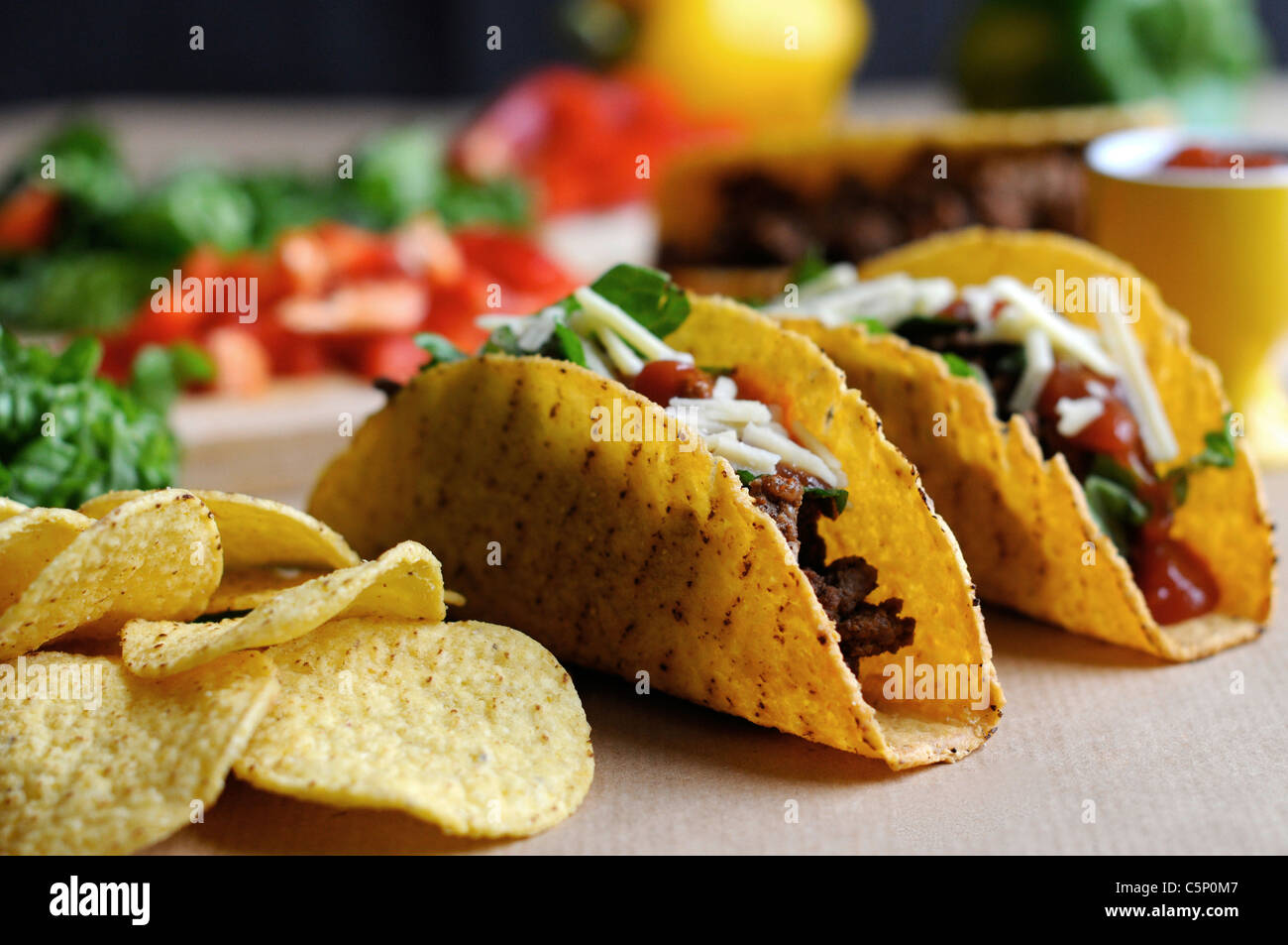 Tex-Mex-Tacos Stockfoto