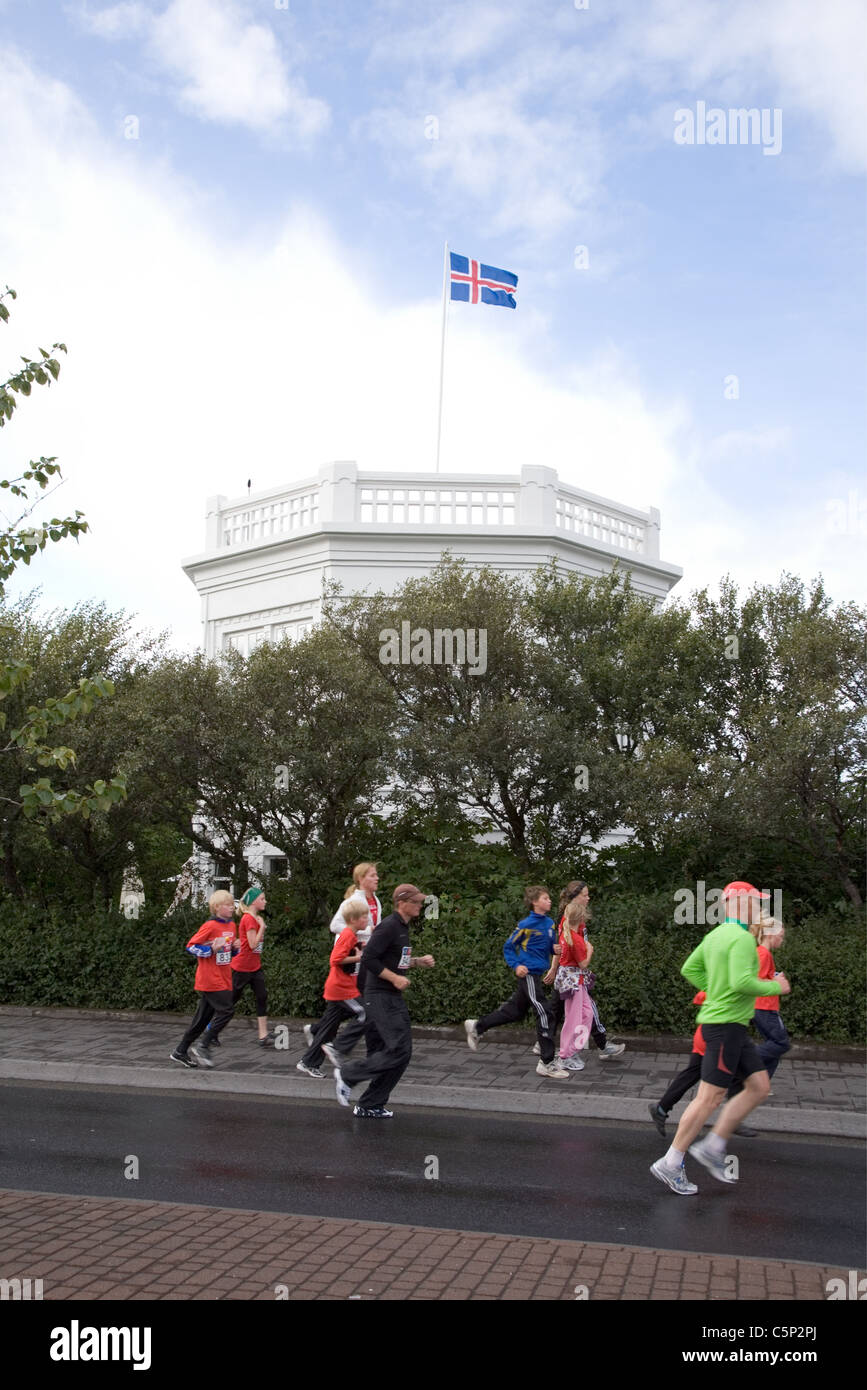 Kulturnacht Reykjavik marathon Stockfoto