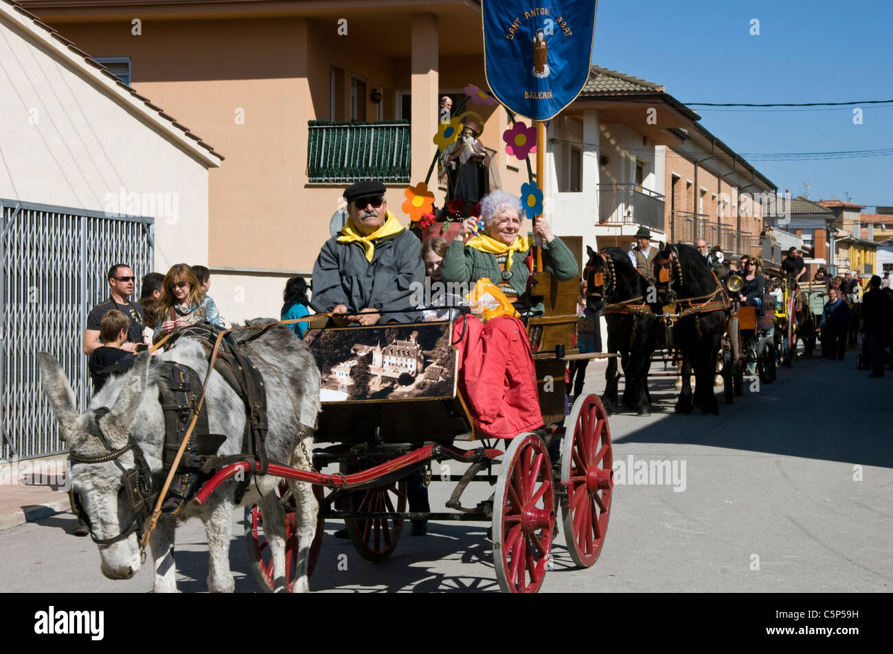 Traditionelle Sant Antoni Abad Party. Katalonien Spanien Stockfoto
