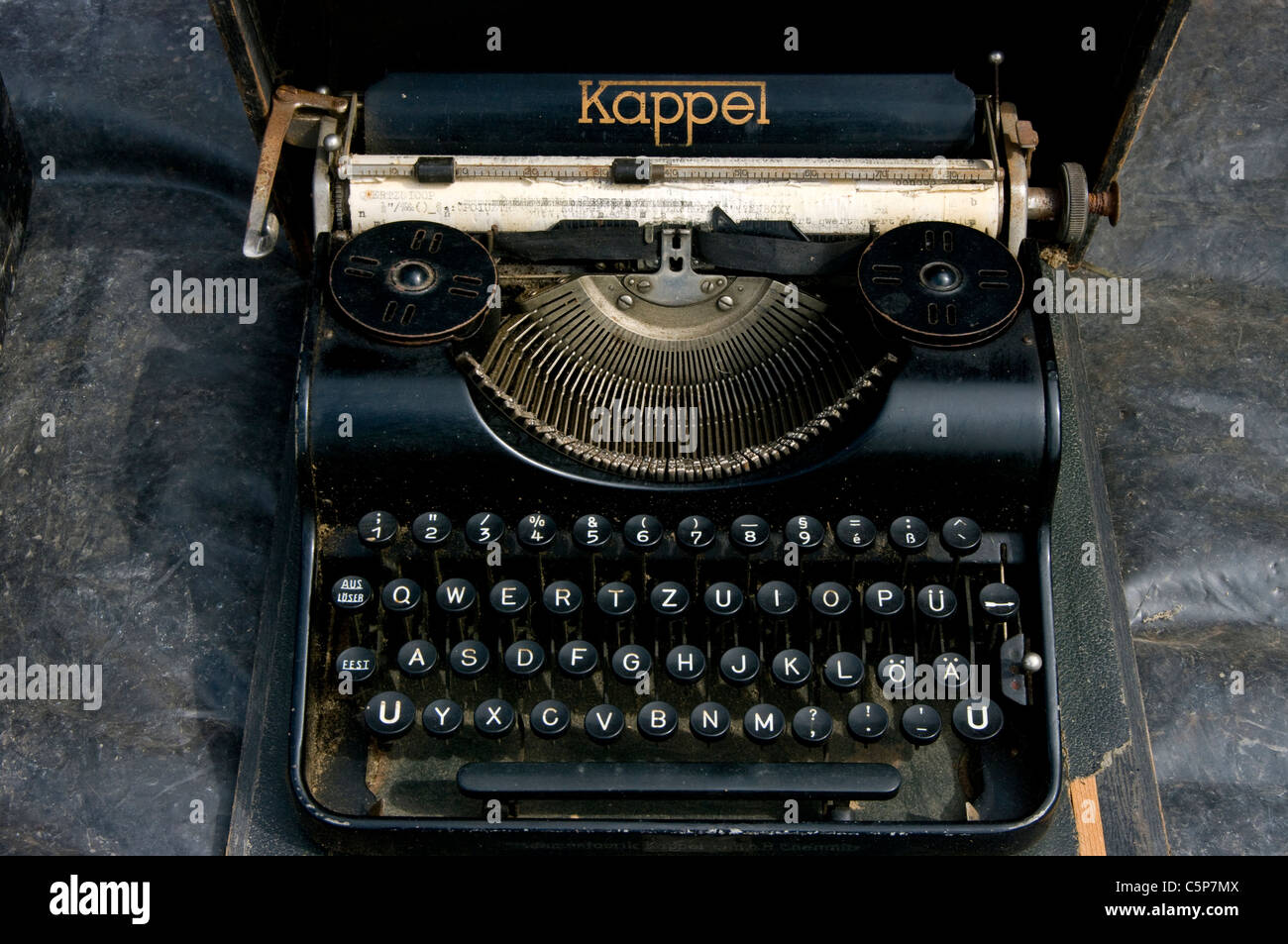 Antike Schreibmaschine. Stockfoto
