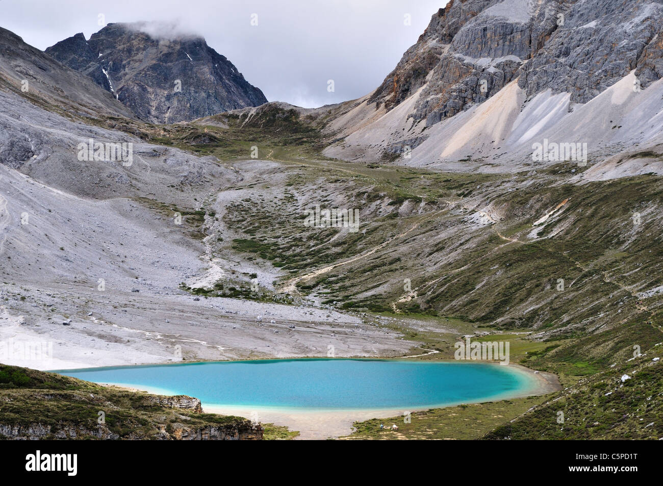 Schöne blaue Farbe der Milchsee. Daocheng-Yading Nature Reserve, Sichuan, China. Stockfoto