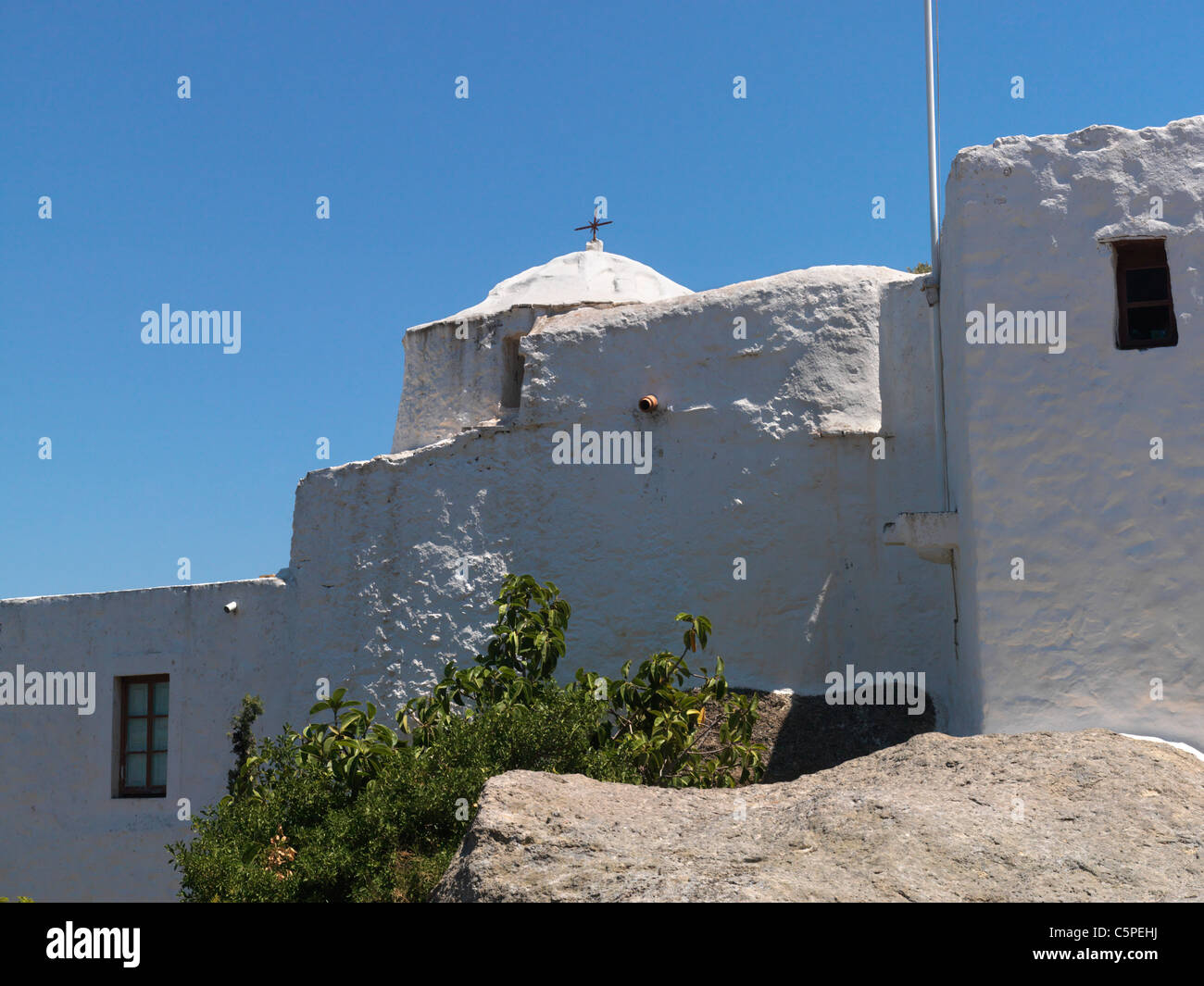 Patmos Griechenland Kloster des äußeren Höhle der Offenbarung Stockfoto