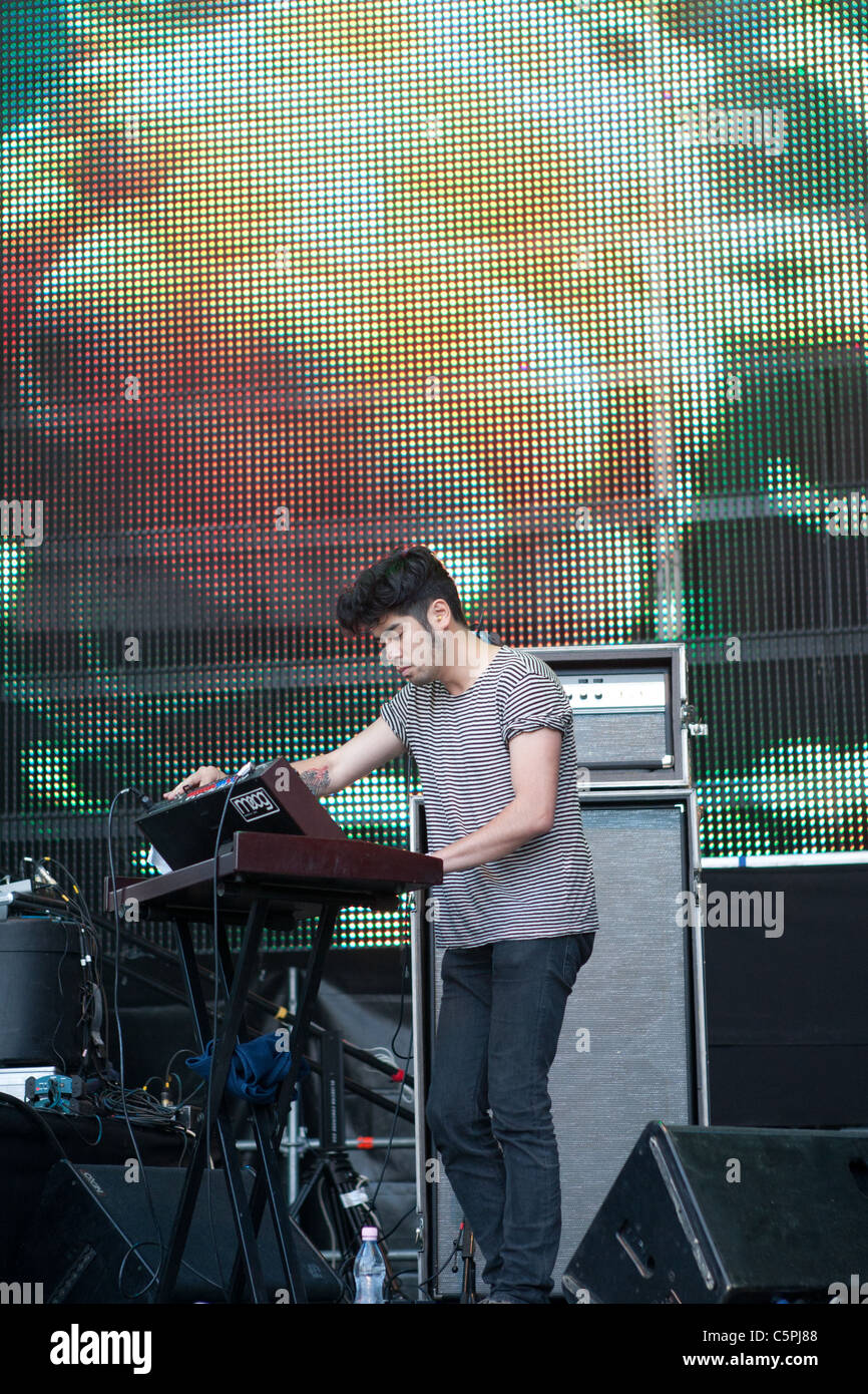 Ladytron Höchstleistungen der Hegyalja Festival 2011 in Ungarn, Tokaj, 13.July.2011 Stockfoto