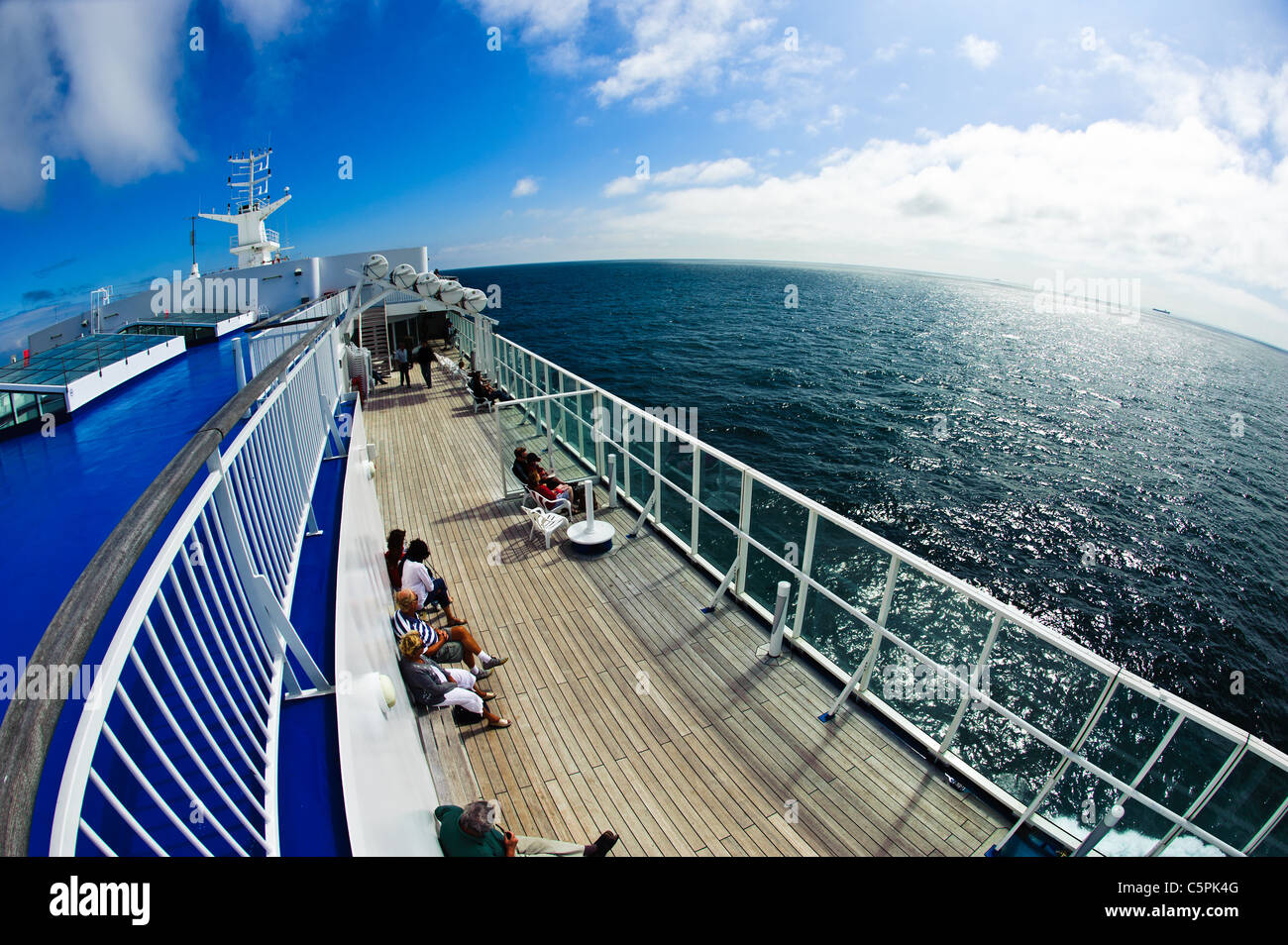 An Bord der Brittany Ferries Mv Pont Aven Segeln im Golf von Biskaya Stockfoto