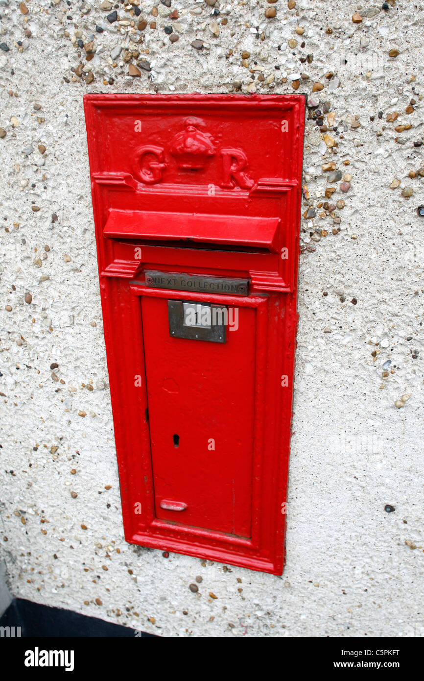 Royalmail Wandmontage Post box Bedford uk 2011 Stockfoto