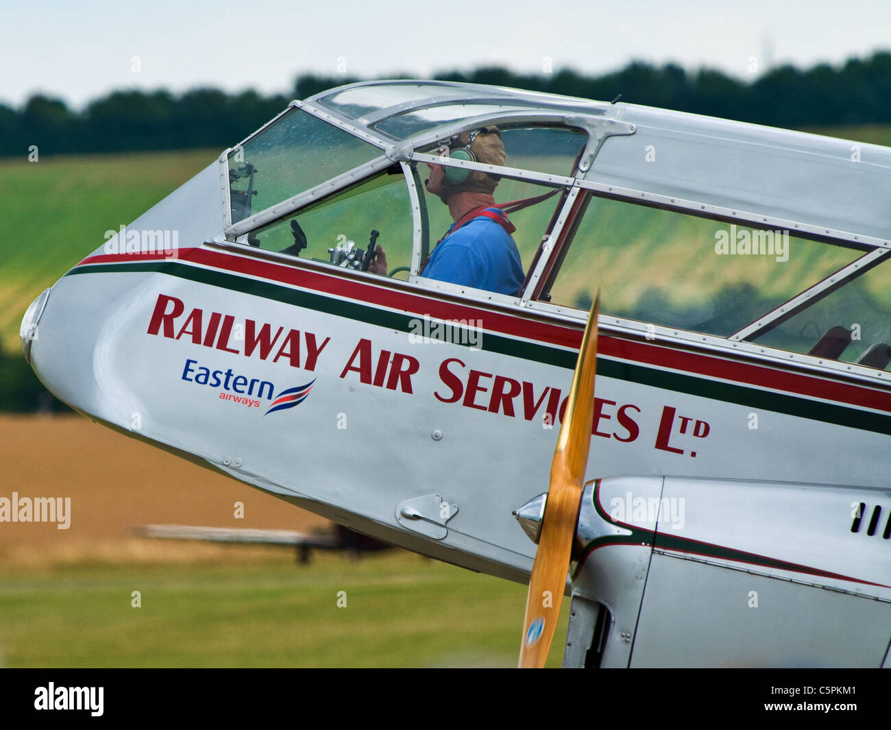 Oldtimer De Havilland DH84a-Flugzeuge Stockfoto