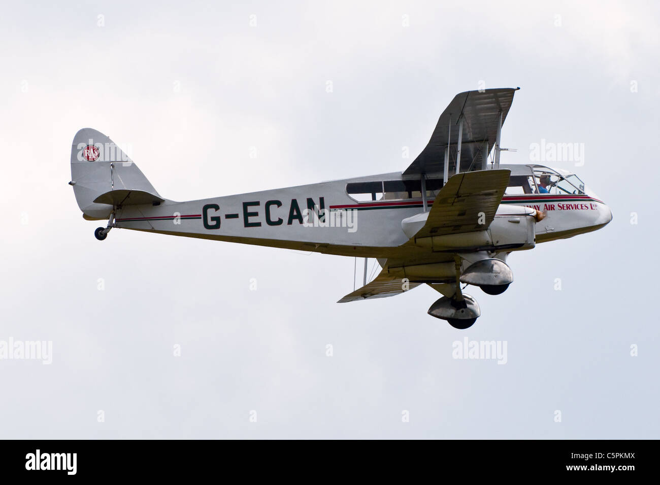 Oldtimer De Havilland DH84a-Flugzeuge Stockfoto