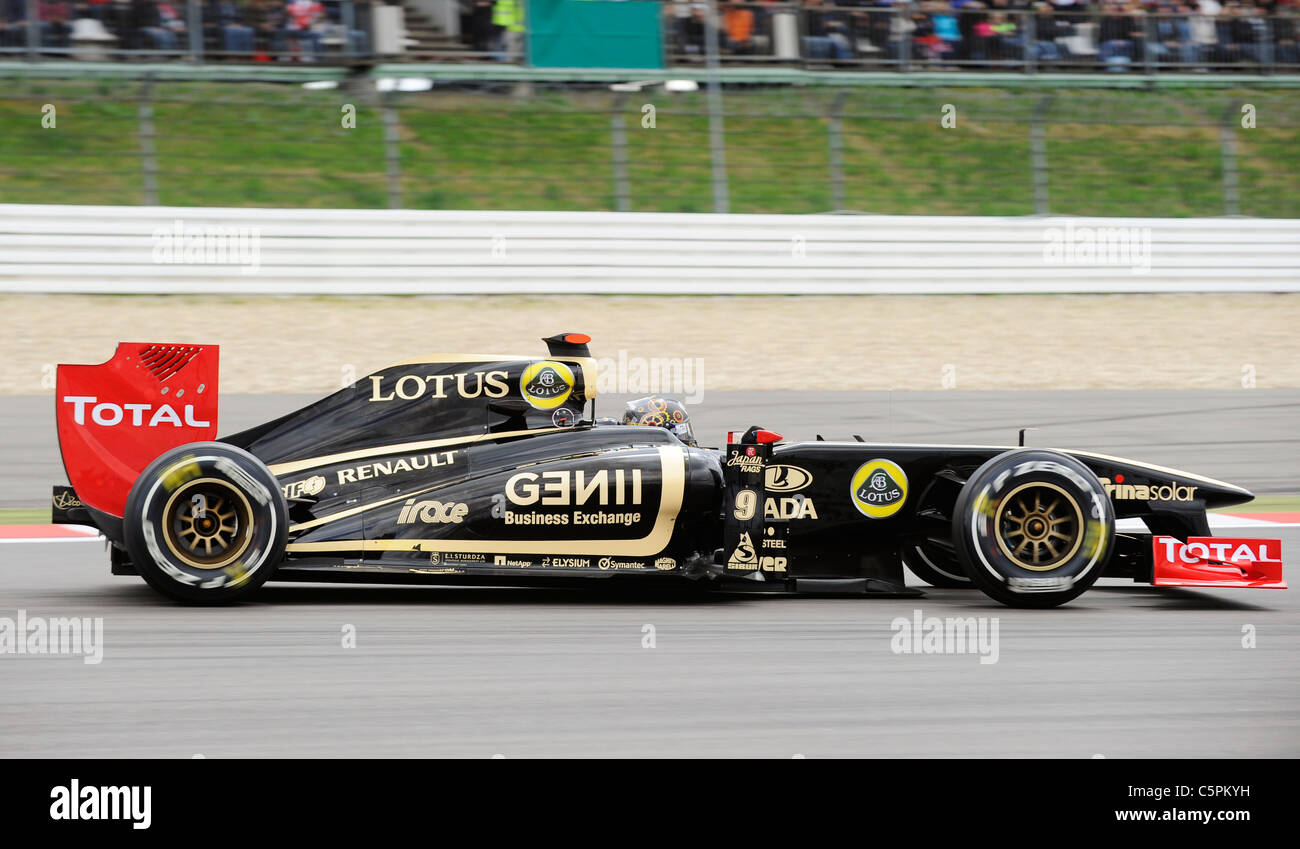 Lotus-Renault Nick Heidfeld (GER), während des deutschen Formel 1 Grand Prix am Nürburgring Stockfoto