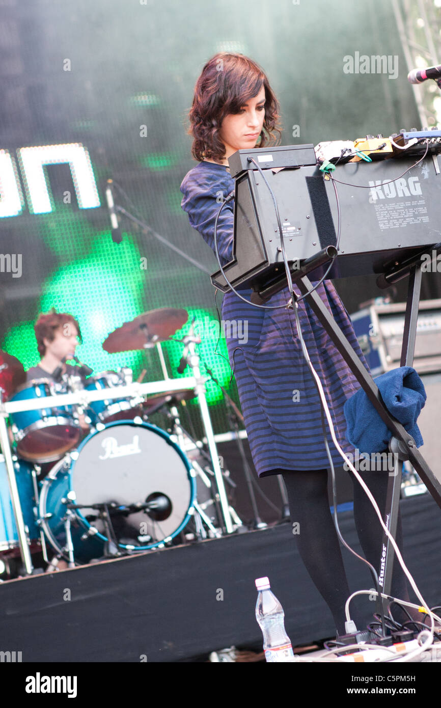 Ladytron Höchstleistungen der Hegyalja Festival 2011 in Ungarn, Tokaj, 13.July.2011 Stockfoto