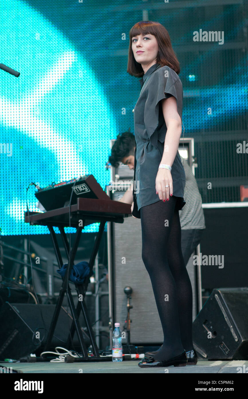 Ladytron Höchstleistungen der Hegyalja Festival 2011 in Ungarn, Tokaj, 13.July.2011 Stockfoto
