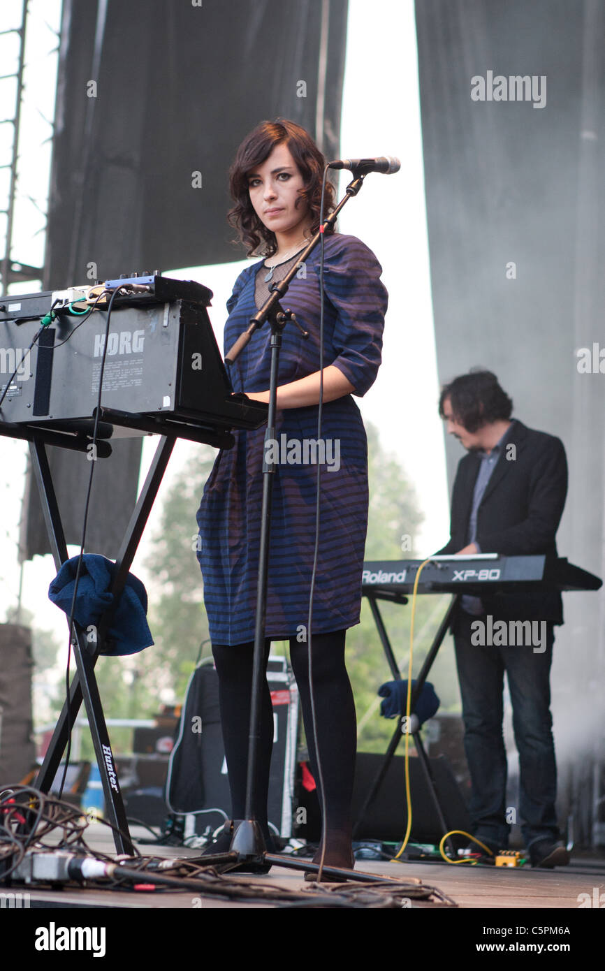 Ladytron Höchstleistungen der Hegyalja Festival 2011 in Ungarn, Tokaj, 13.July.2011 Stockfoto