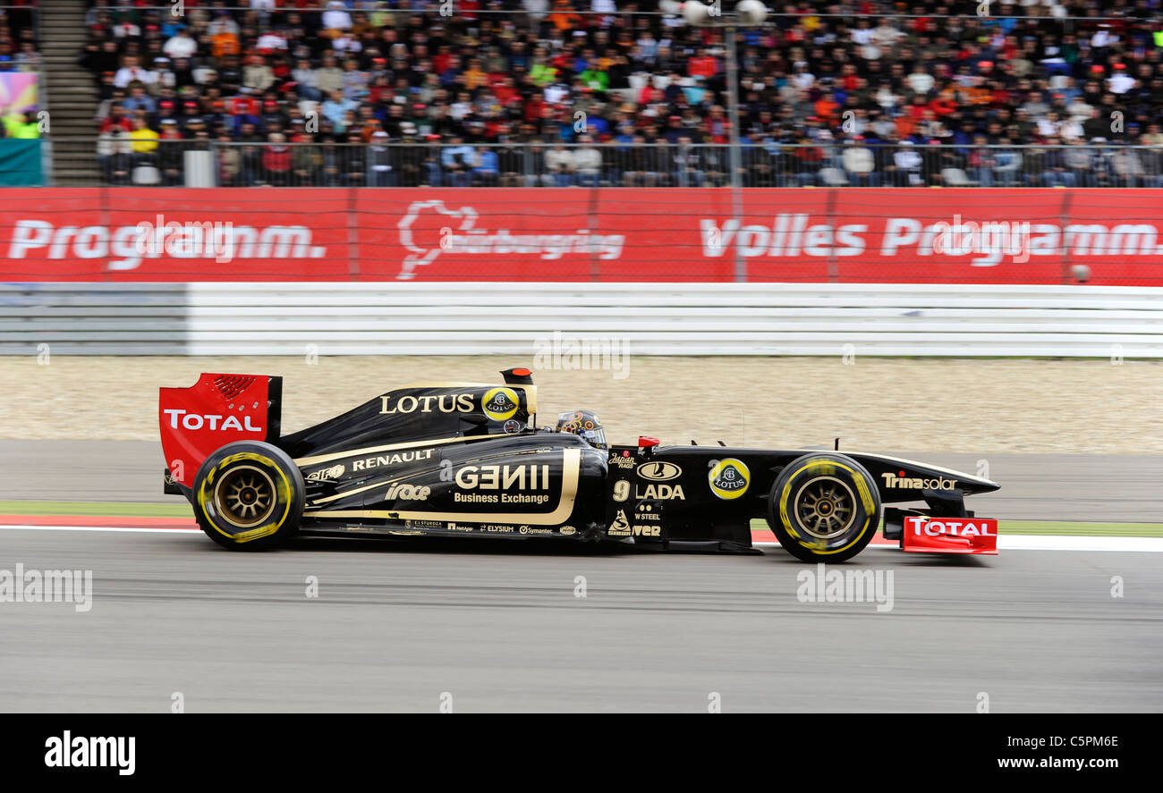 Lotus-Renault Nick Heidfeld (GER), während des deutschen Formel 1 Grand Prix am Nürburgring Stockfoto