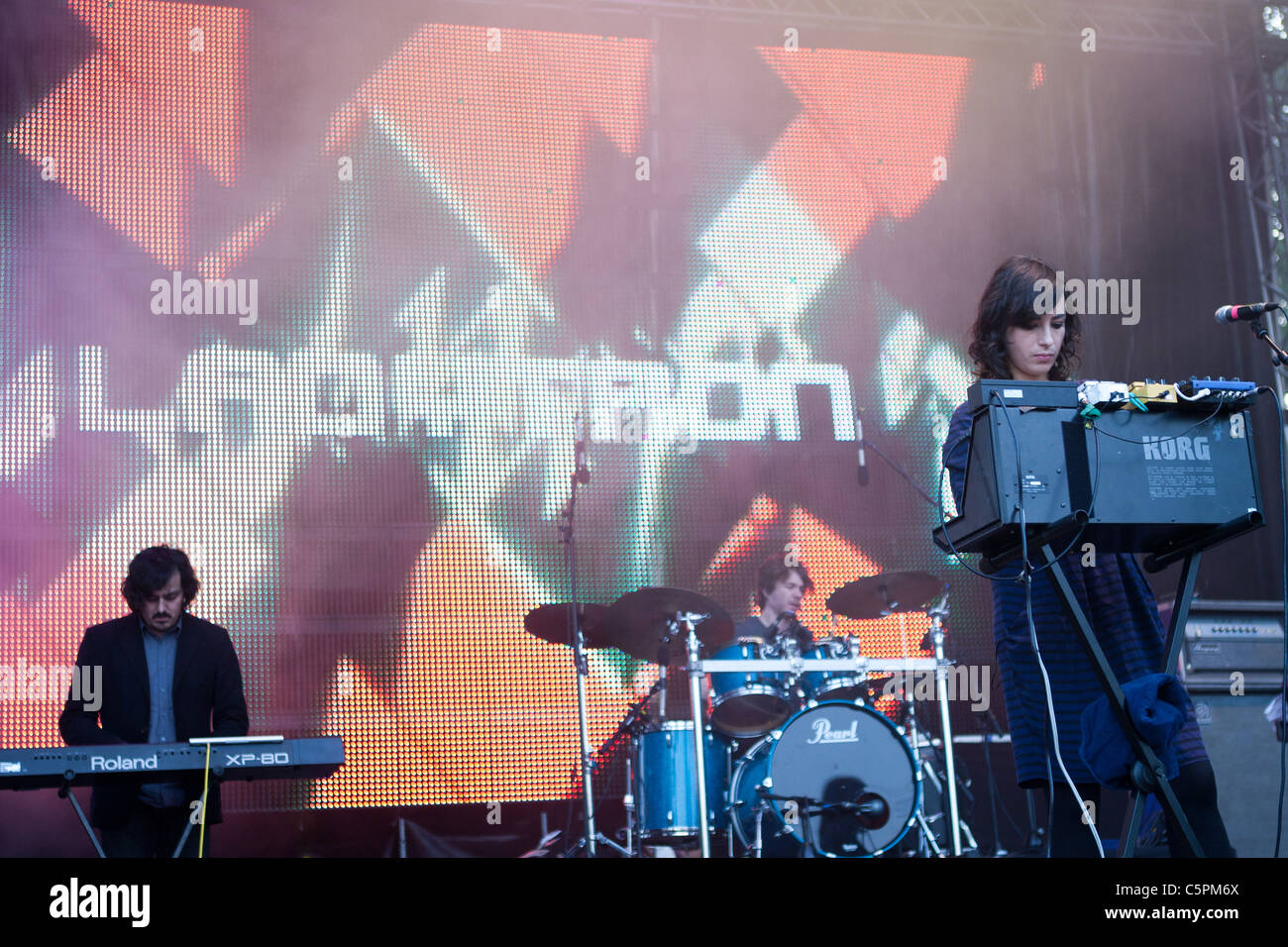 Ladytron Höchstleistungen der Hegyalja Festival 2011 in Ungarn, Tokaj, 13.July.2011 Stockfoto
