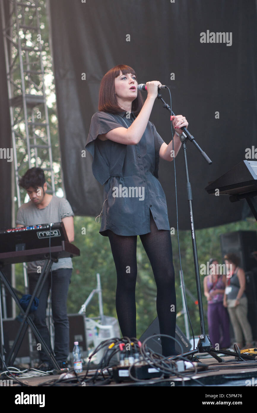 Ladytron Höchstleistungen der Hegyalja Festival 2011 in Ungarn, Tokaj, 13.July.2011 Stockfoto
