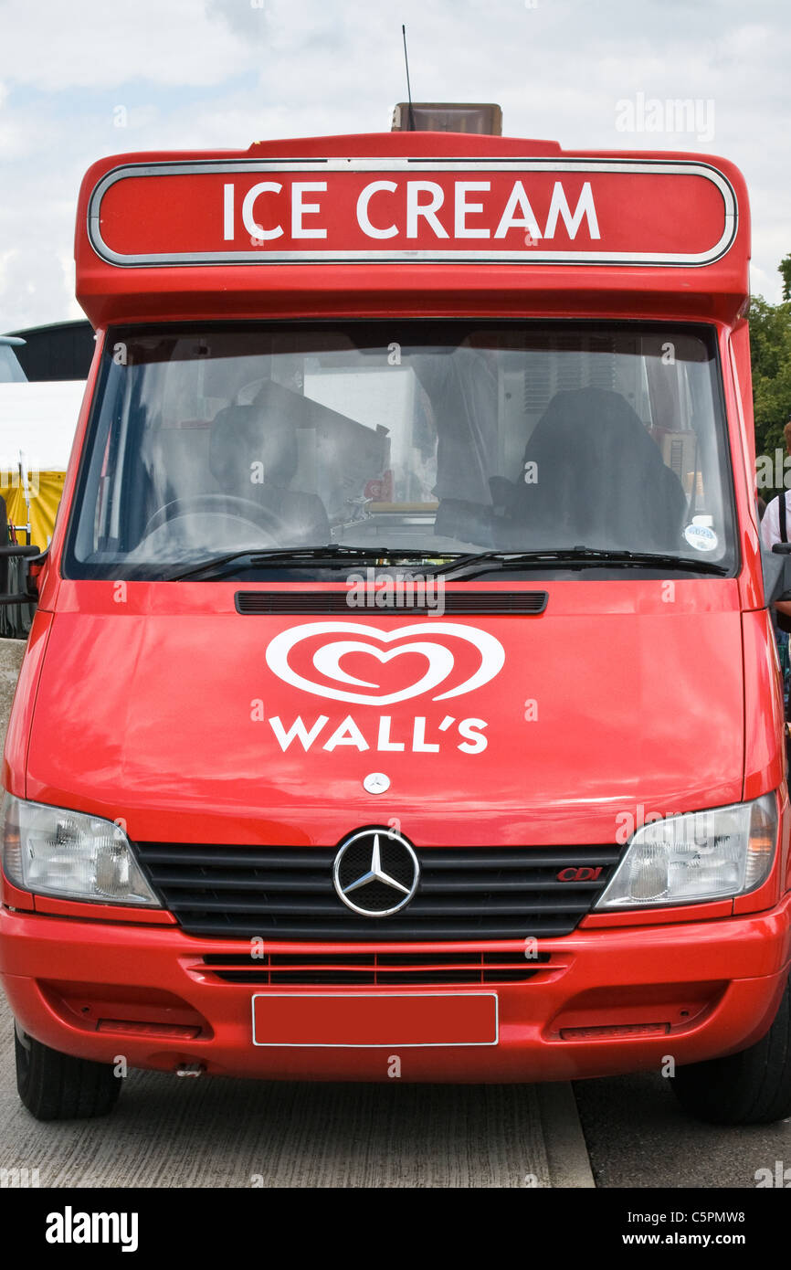 Wänden Ice Cream Van der Vorderansicht. Nahaufnahme Stockfoto