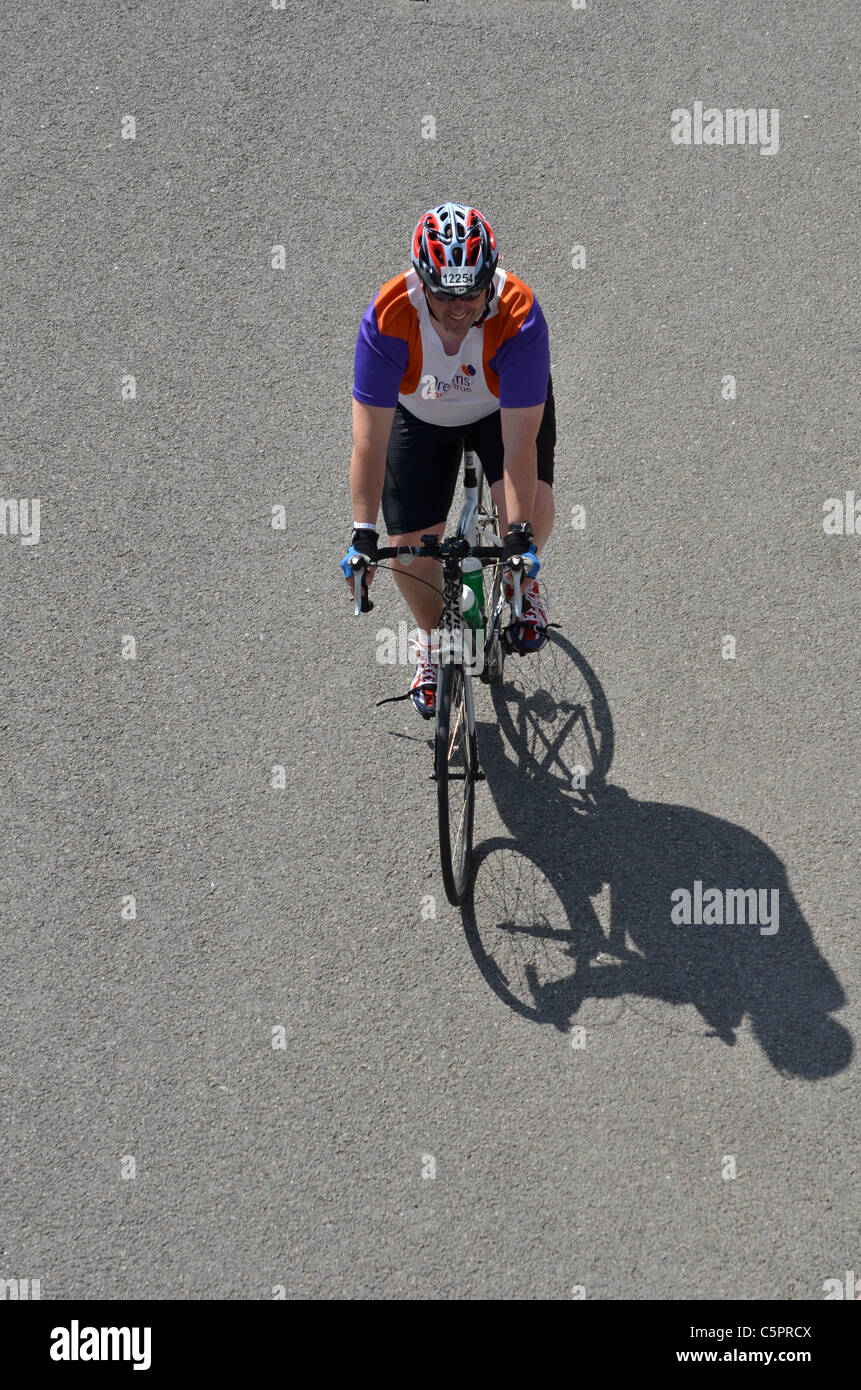 Radfahrer-Bike-Rennen im Triathlon Stockfoto