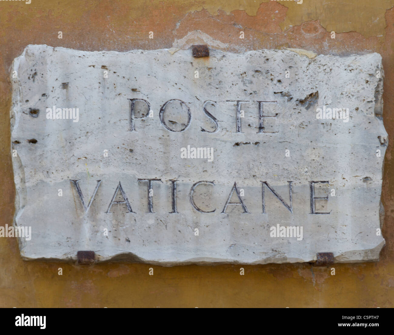 Vintage Poste Vaticane Schild Postamt Stockfoto