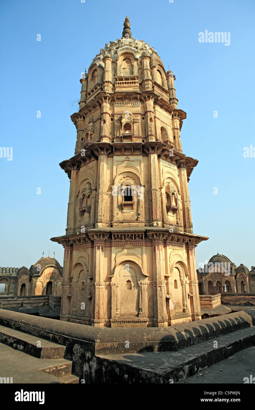 Lakshmi Narayan-Tempel (spätes 18. Jahrhundert), Orchha, Staat Madhya Pradesh, Indien Stockfoto