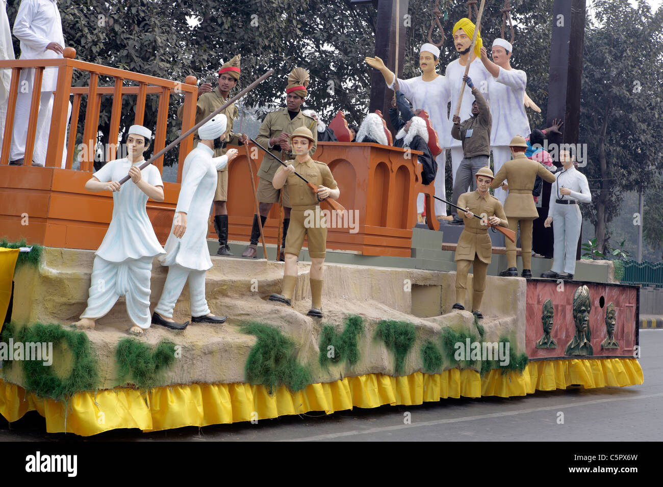 Parade der Staaten und Ministerien der Republik-Tag (26. Januar), Netaji Subhash Marg, Delhi, Indien Stockfoto