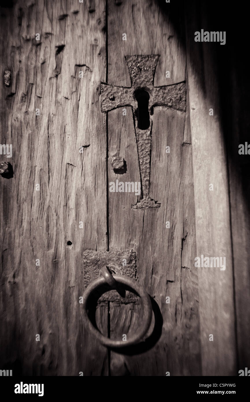 Kirche-Tür - Pfarrei Kirche St. Marien, Chilham Stockfoto