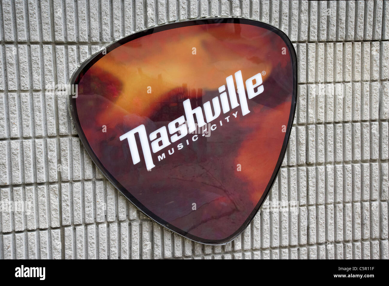 Nashville Musik Stadt Zeichen Logo Tennessee USA Stockfoto