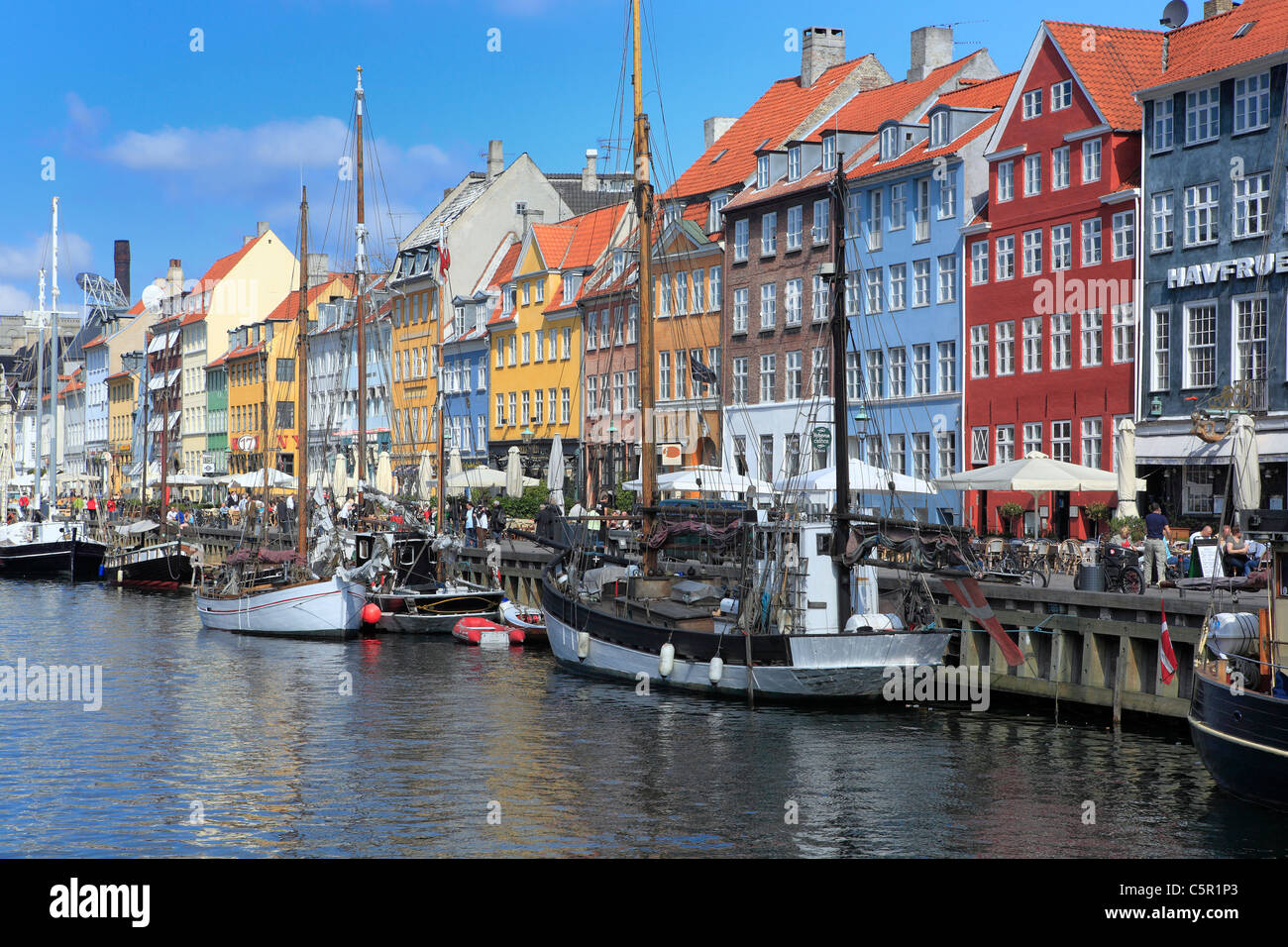 Neuer Hafen, Kopenhagen, Dänemark Stockfoto