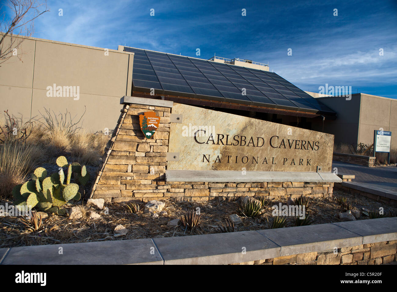 Besucherzentrum, Carlsbad Caverns National Park, New Mexico, Vereinigte Staaten von Amerika Stockfoto