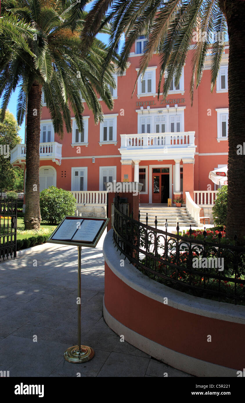Hotel Zagreb, Lapad, Dubrovnik, Kroatien Stockfoto