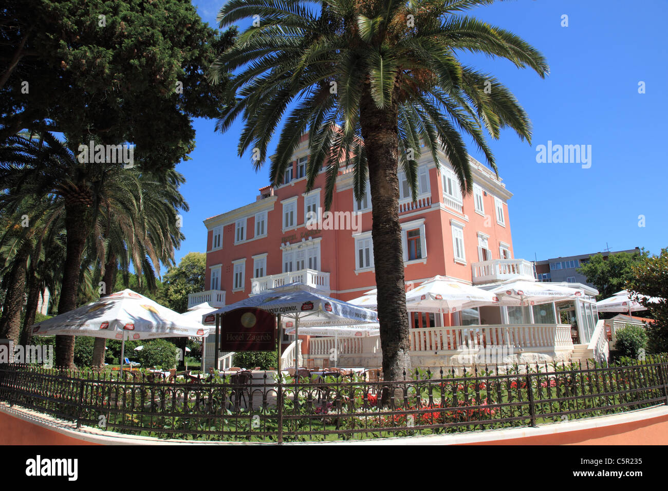 Hotel Zagreb, Lapad, Dubrovnik, Kroatien Stockfoto