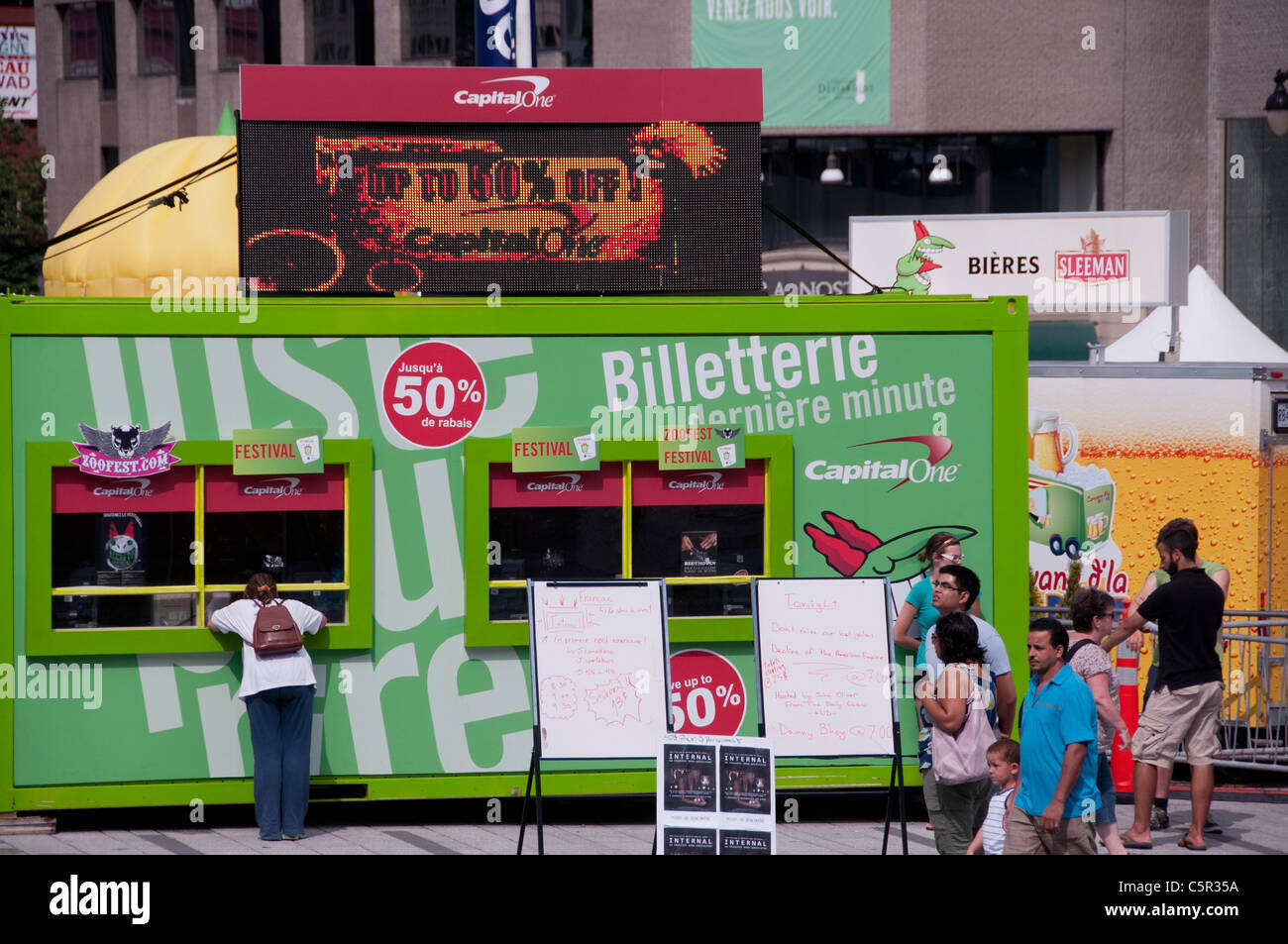 Ticketing Office nur für lacht Festival Montreal Stockfoto