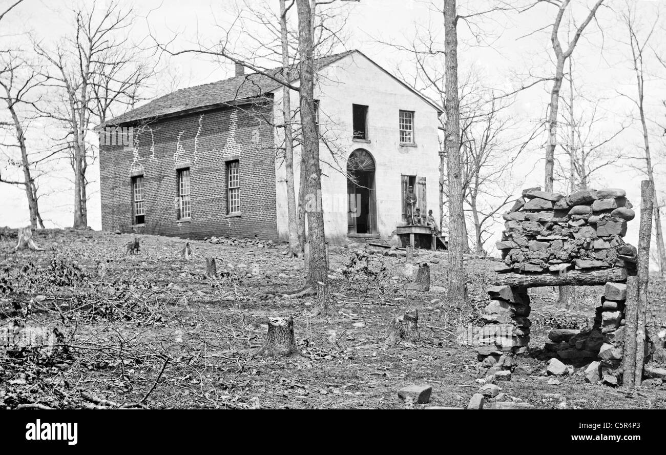 Sudley Kirche, am Bull Run, Virginia, Vereinigte Staaten Bürgerkrieg, 1862 Stockfoto