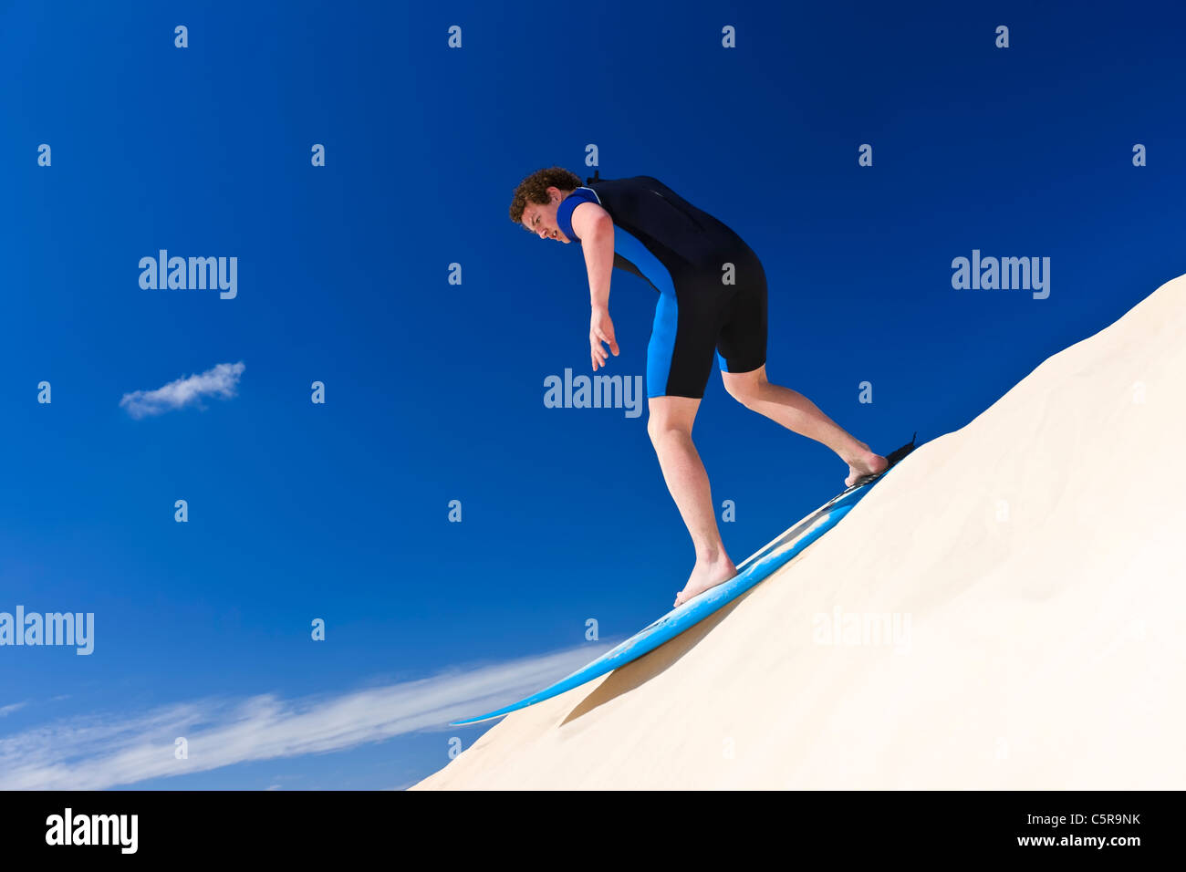 Surfen-Sand-Dünen. Stockfoto