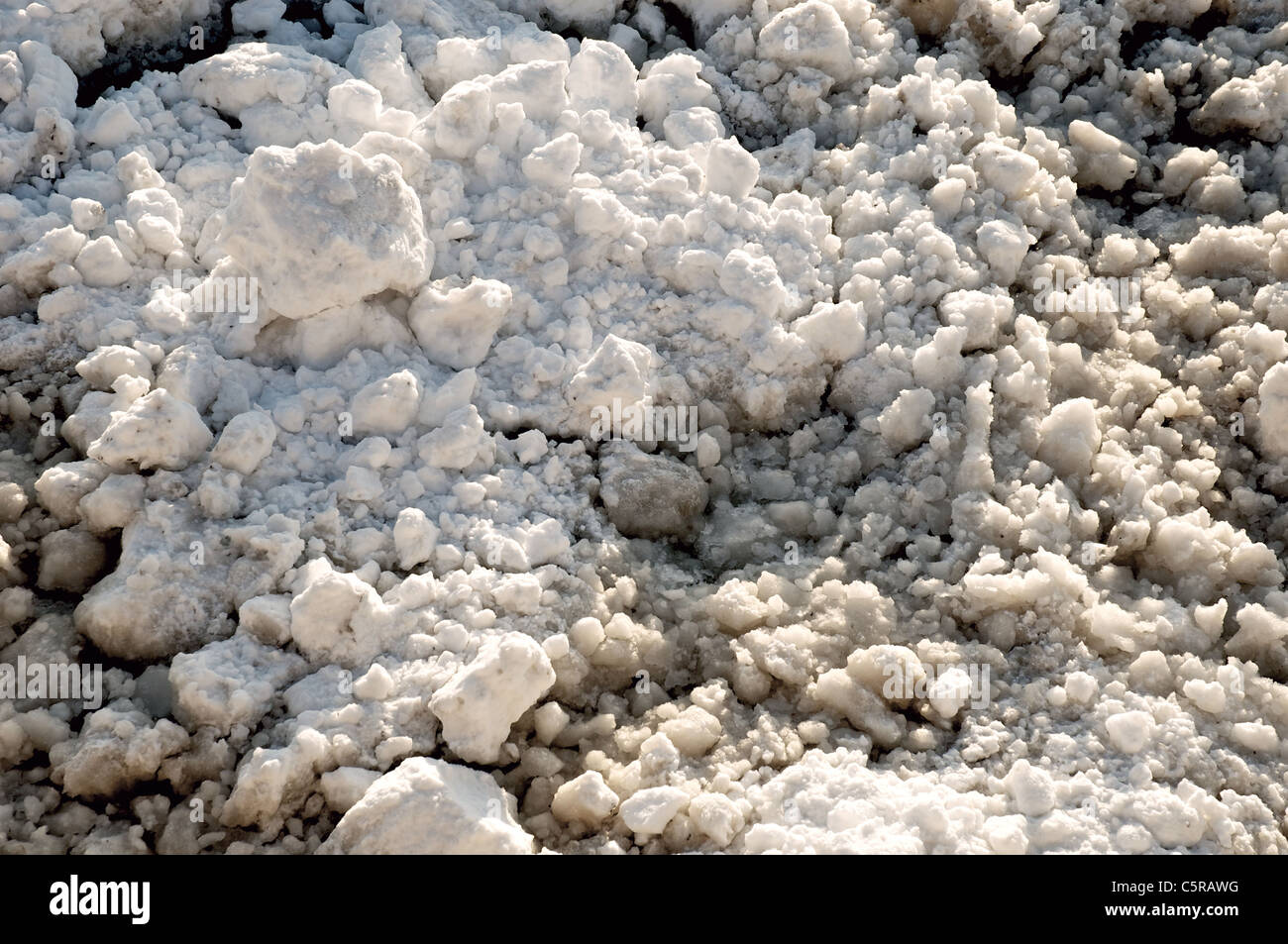 Eis und Schnee auf dem Meer. Stockfoto