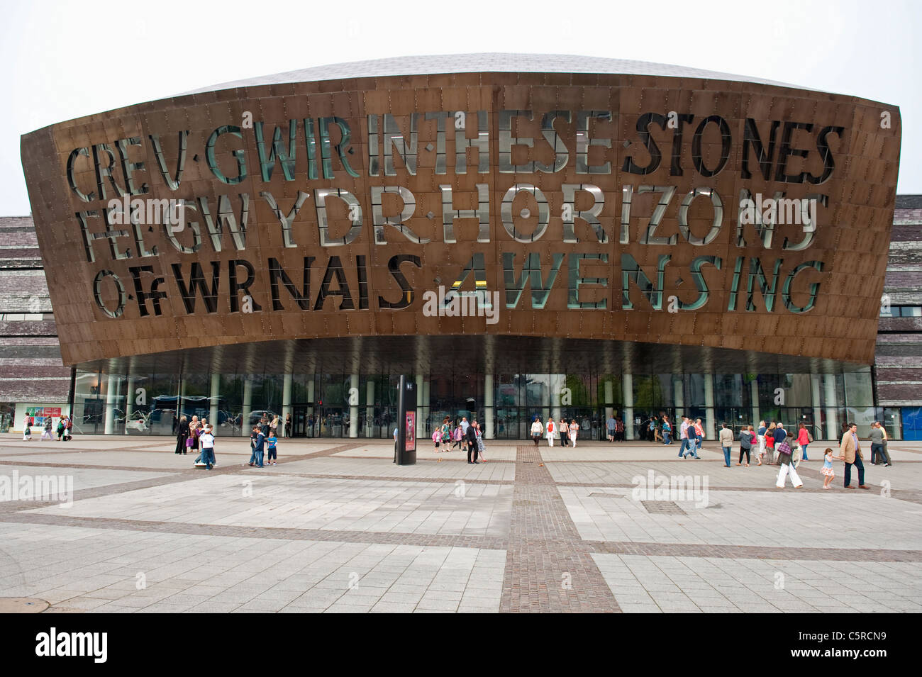 Exterieur des Wales Millennium Centre Cardiff Bay. Stockfoto