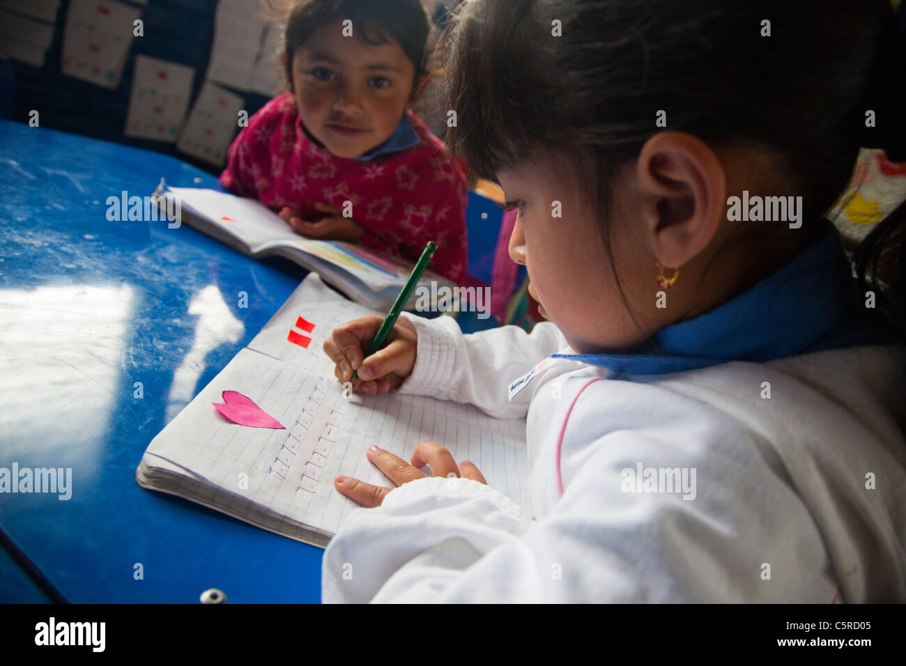 Grundschule in Kanton Las Pilas, San Ignacio, Chaltenango Abteilung, El Salvador Stockfoto