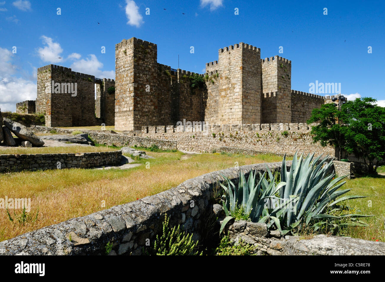 Europa, Spanien, Extremadura, Trujillo, Blick auf die historische Burg Stockfoto