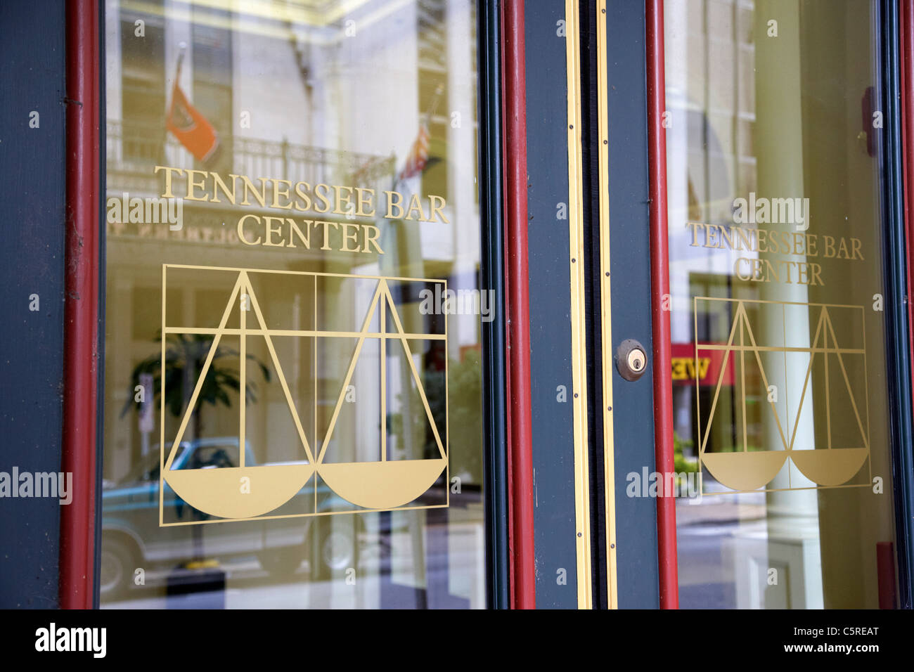 Tennessee bar Center Logo Türen Nashville Tennessee USA Stockfoto