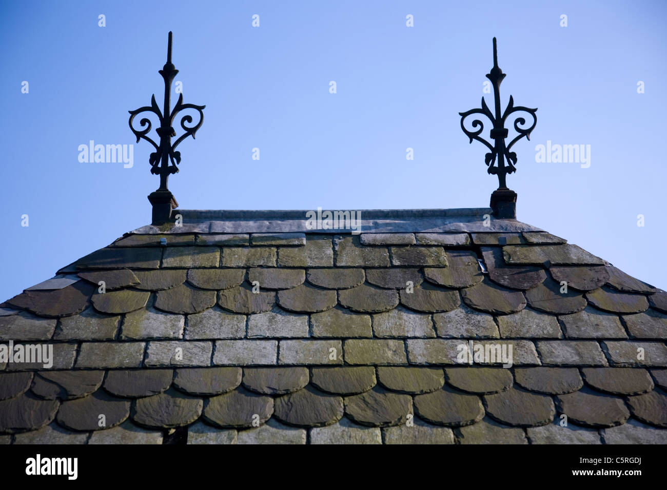 Eingang Pavillon Dachziegel in St Stephens Church in Richmond Stockfoto