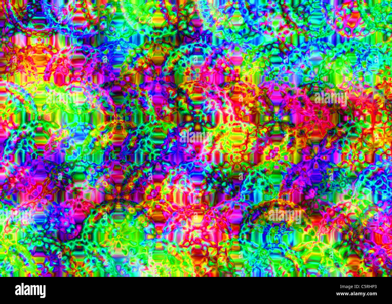 Psychedelisch bunten Computer Kunst Bild Stockfoto