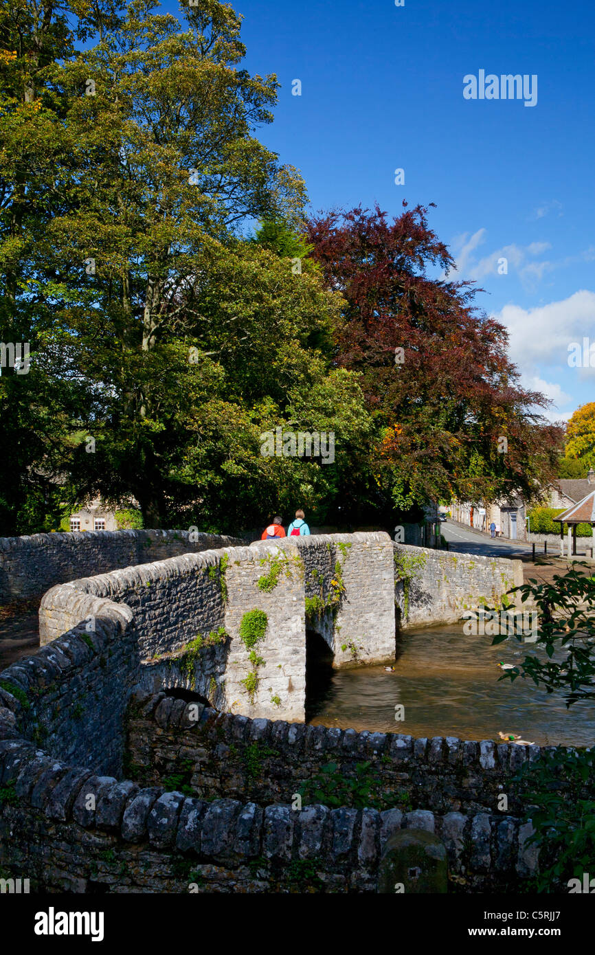 Sheepwash Brücke, Ashford in Wasser, Derbyshire, England, Großbritannien Stockfoto