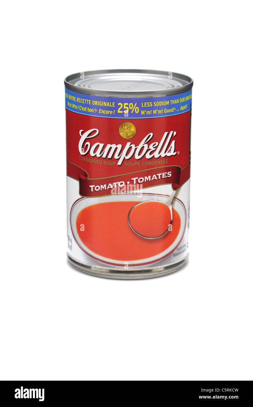 Tomatensuppe kann Zinn, Campbell's Soup Stockfoto