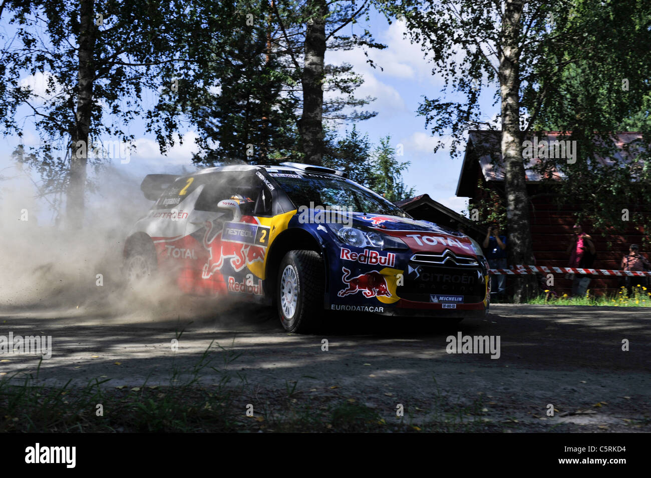 Rallye Finnland SS15 Jukojärvi, der FIA World Rally Championship (WRC) Stockfoto