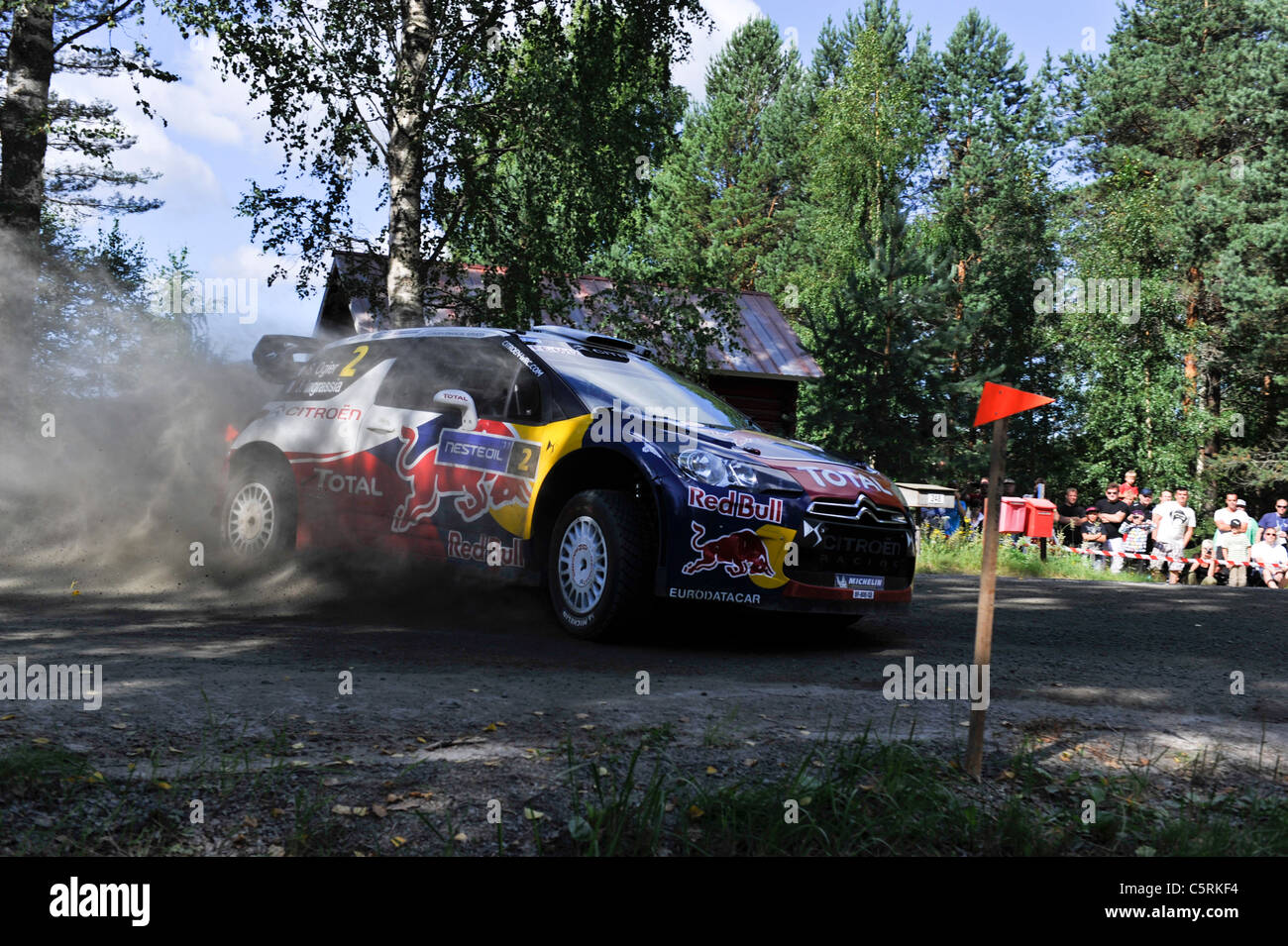 Rallye Finnland SS15 Jukojärvi, der FIA World Rally Championship (WRC) Stockfoto