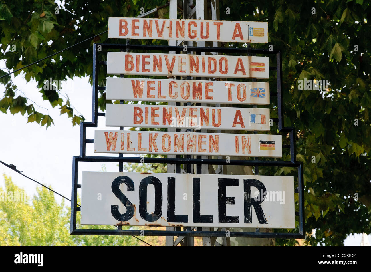 Das angeblich älteste Bahnhof in der Welt, Soller, Mallorca, Spanien, Europa Stockfoto