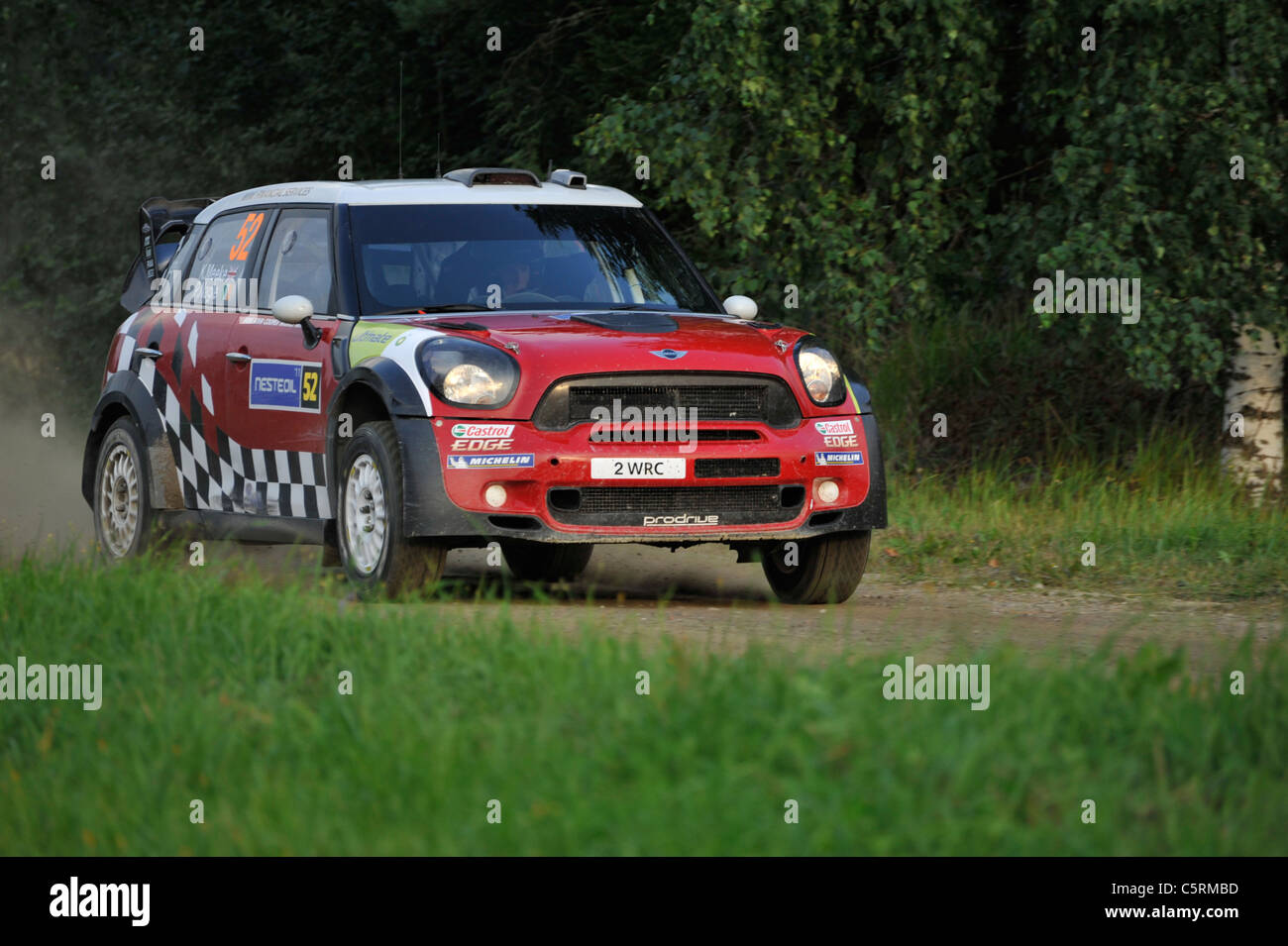 Rallye Finnland SS11 Mynnilä, FIA World Rally Championship (WRC) Stockfoto